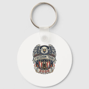 reedom Tour 2026 Vintage Eagle Motorcycle Key Ring