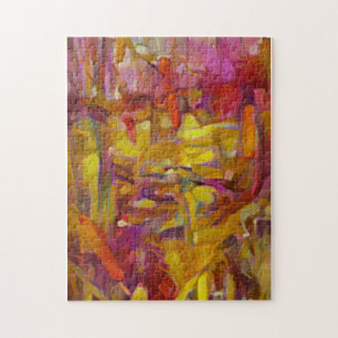 reeds in nature vibrant colours A.I.  Jigsaw Puzzle