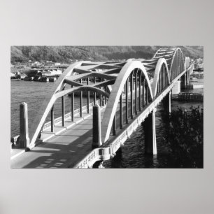 Reedsport, Oregon View of Bridge over Umpqua Poster
