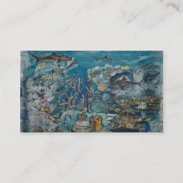 Reef Business, 3.5" x 2.0", 100 pack, White Business Card (Front)
