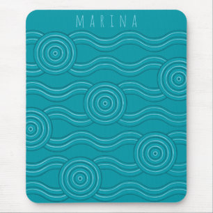 Reef Customisable Name Australian Dreamtime Art Mouse Pad