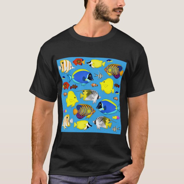 reef fish 4 (blue background) T-Shirt (Front)