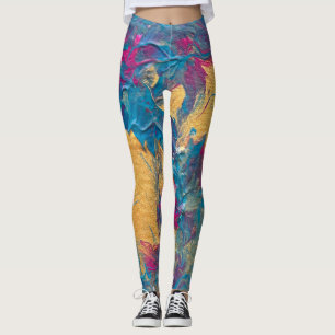 Reef Garden Balloon Painting Studio Art Leggings