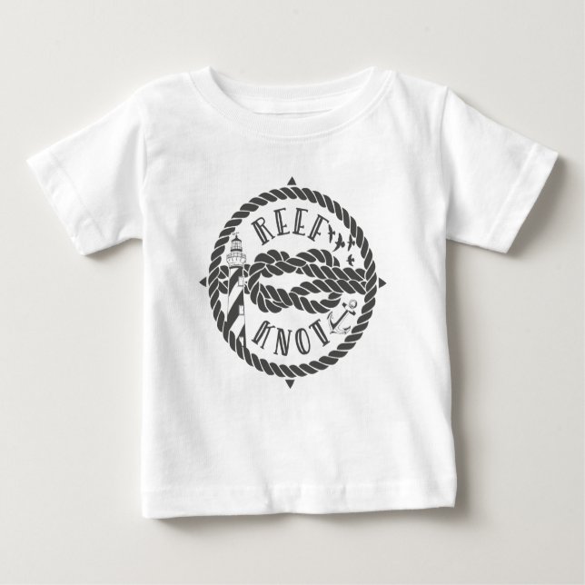 Reef knot lighthouse baby T-Shirt (Front)