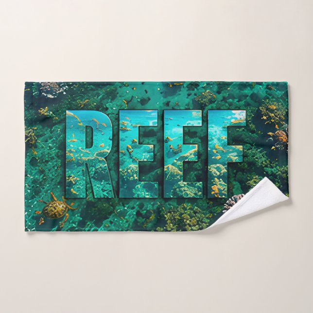 Reef Luxury Ocean Editorial Artwork Hand Towel (Hand Towel)