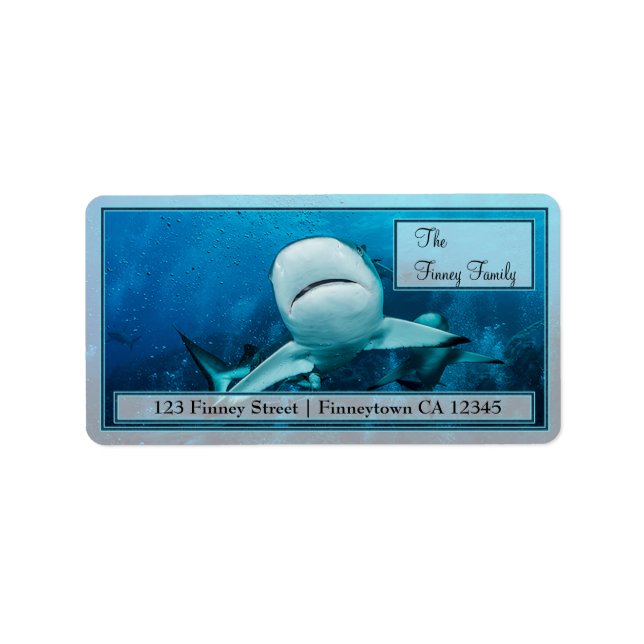 Reef Shark on the Great Barrier Reef Address Label (Front)