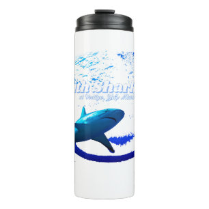 Reef Shark Silhouette Thermal Tumbler