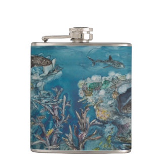 Reef Vinyl Wrapped Flask