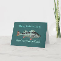 Reel Awesome Dad Fishing Humour Father's Day Pun
