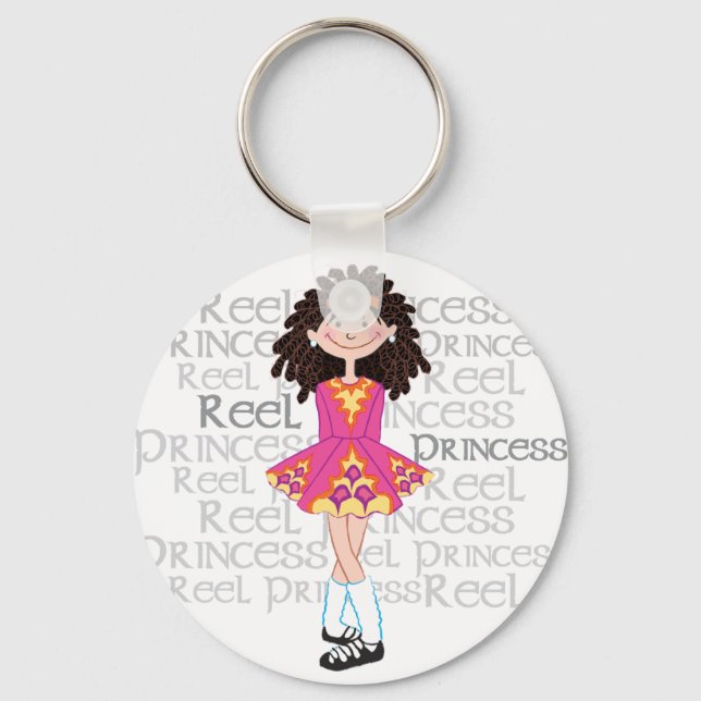 Reel Brunette Keychain (Front)
