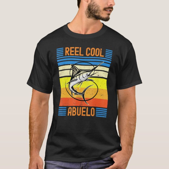 Reel Cool Abuelo Fishing Mexican Grandpa Fathers D T-Shirt (Front)