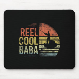 Reel Cool Baba Fishing Gifts Baba Birthday Vintage Mouse Pad