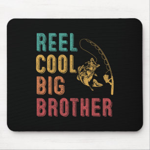 Reel Cool Big Brother Funny Matching Family Fishin Mouse Pad