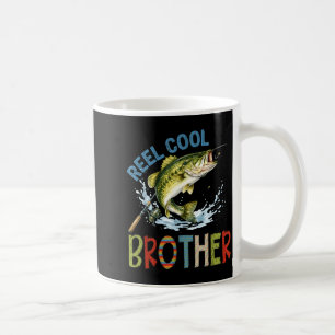 Reel cool brother fishing brother birthday vintage coffee mug