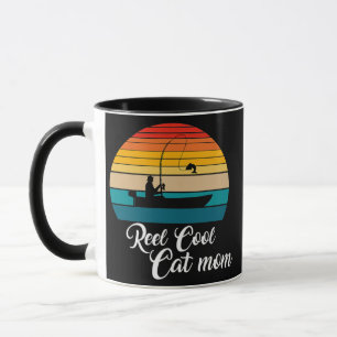 Reel Cool Cat mum Fishing Gifts Mug