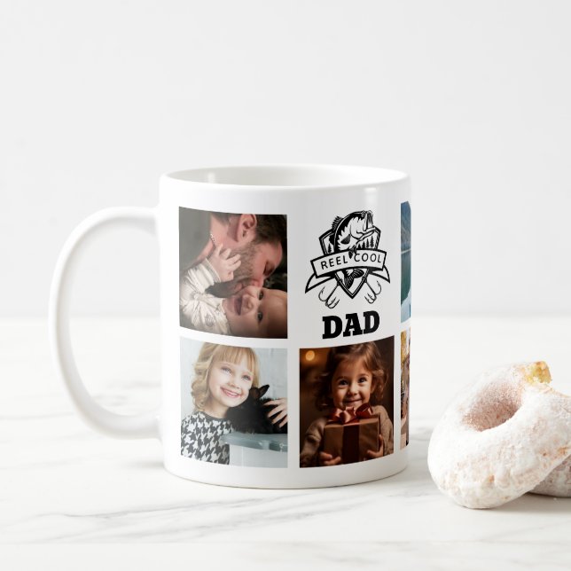 Reel Cool Dad Custom Photo Fishing Mug (With Donut)