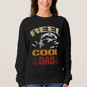 Reel Cool Dad Dead Fishing Walking Dog Wet Fly Beg Sweatshirt