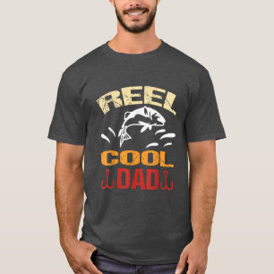 Reel Cool Dad Dead Fishing Walking Dog Wet Fly Beg T-Shirt