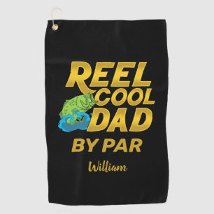 Reel Cool Dad Fathers Day Personalised  Golf Towel