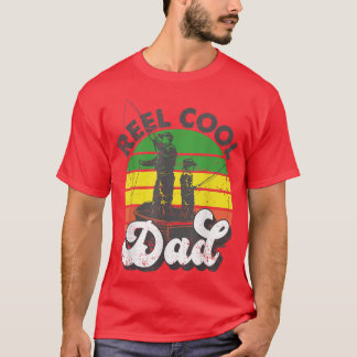 Reel Cool Dad Fisherman Daddy Father's Day Tee Fis