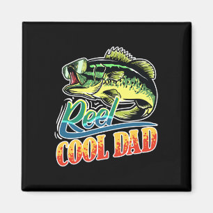 Reel Cool Dad Fisherman Funny Fishing Magnet
