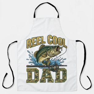 Reel Cool Dad Fishing Bass Father's Day Apron