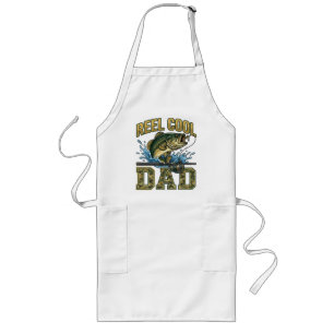 Reel Cool Dad Fishing Bass Father's Day Long Apron
