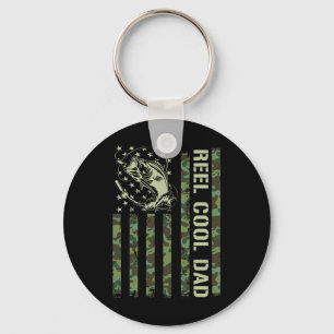Reel Cool Dad Fishing Dad Fisherman Father's Day Key Ring
