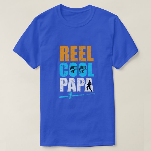 Reel cool dad Fishing father  T-Shirt (Design Front)