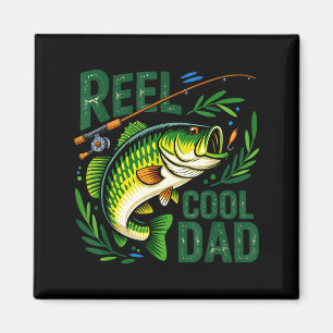 Reel cool dad fishing fisherman happy father's day magnet