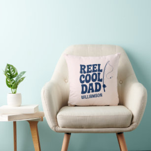 Reel Cool Dad Fishing Funny Fathers day gift Cushion