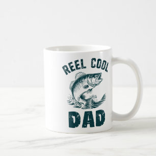Reel Cool Dad Fishing Grandpa Vintage Style Daddy Coffee Mug