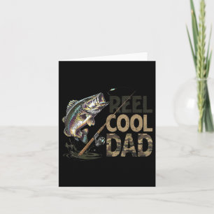 Reel Cool Dad Fishing Papa Fathers Day Fisherman F Card
