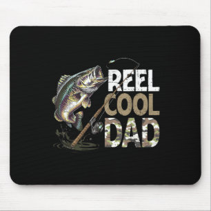 Reel Cool Dad Fishing Papa Fathers Day Fisherman F Mouse Pad