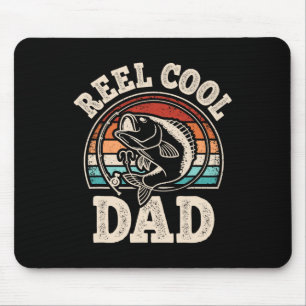Reel Cool Dad Fishing Papa Vintage Daddy Fathers D Mouse Pad