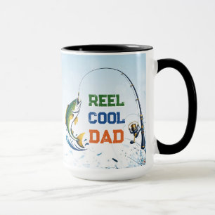 Reel Cool Dad Fishing Pun Funny Father's Day Gift Mug