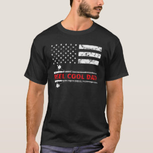 Reel Cool Dad Fishing Rod Fish Fisherman American T-Shirt