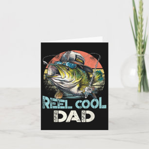 Reel Cool Dad Fishing Vintage Retro Fathers Day Card