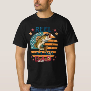 Reel Cool Dad Flag Fishing T-Shirt