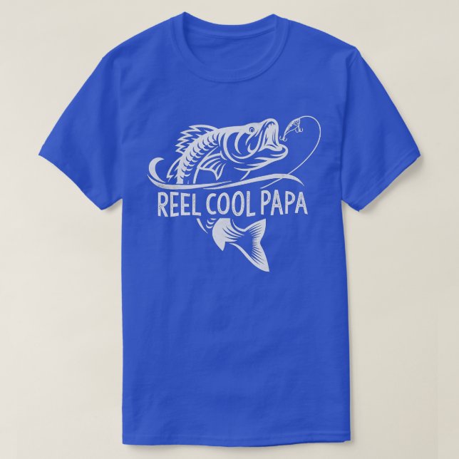 Reel Cool Dad  Funny Fishing Daddy Father's Day Gi T-Shirt (Design Front)
