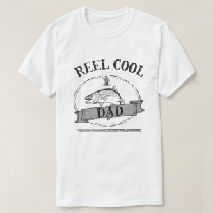 Reel Cool Dad Funny Fishing Pun Fathers Mens T-Shirt