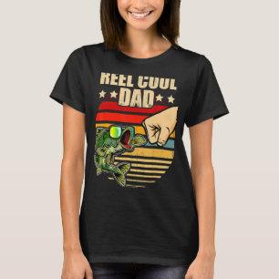 Reel Cool Dad Retro Fishing Father's Day Fist Bump T-Shirt