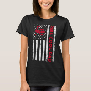 Reel Cool Dad Shirt American Flag Fly Fishing Spin