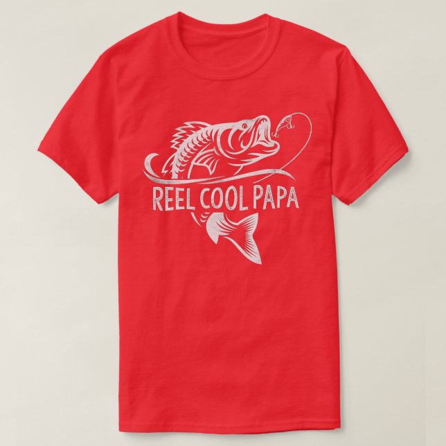 Reel Cool Dad Shirt Father's Day Gift For Fishing  (Design Front)