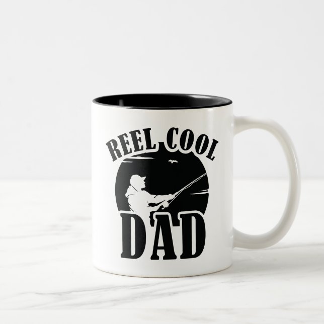 Reel Cool Dad Two-Tone Coffee Mug (Right)