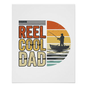 Reel Cool Dad Vintage Fishing T-Shirt Design_1 Poster