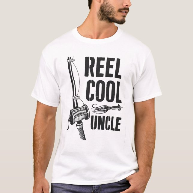 Reel Cool Fishing Uncle T-Shirt – Funny Fisherman  (Front)