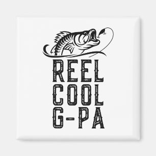 Reel Cool G-pa Fishing Fisherman Funny Retro Gpa Magnet