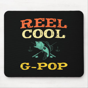 Reel cool g-pop fishing fisherman funny vintage mouse pad