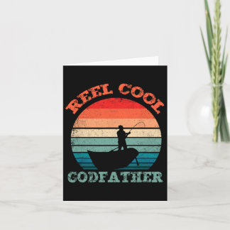 Reel Cool Godfather Fishing Funny Vintage Retro  Card